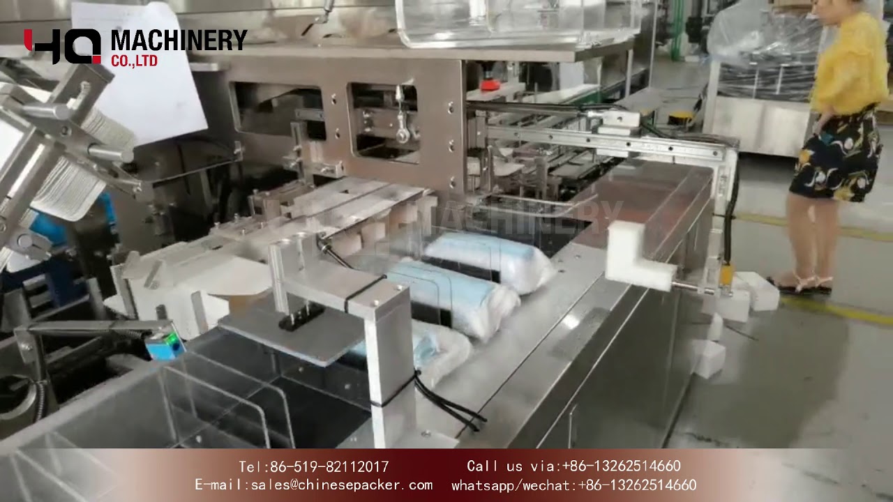 Horizontal cartoning machines for Disposable mask|masks big box packaging  system
