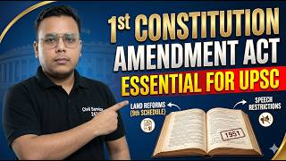 1st Constitution Amendment Act 1951 Explained | 9th Schedule &amp; Land Reforms | UPSC Polity
