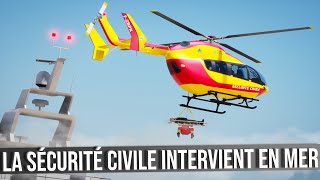 [GTA 5] SAUVETAGE EN MER AVEC L'HÉLICOPTERE | SÉCURITÉ CIVILE screenshot 3