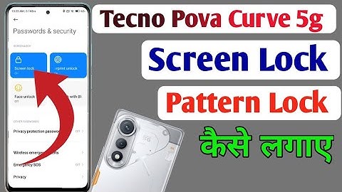 Tecno pova curve 5G screen lock setting | Tecno pova curve me screen lock kaise lagaye/screen lock