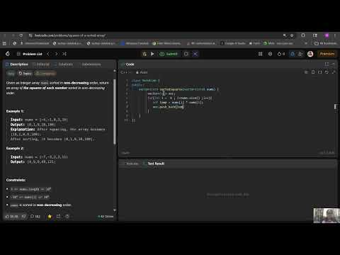 LeetCode 977 | Squares of a Sorted Array | Two Pointers C++ Solution 🚀