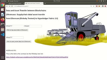 Showcase of blockchain interoperability in the field of supply chain