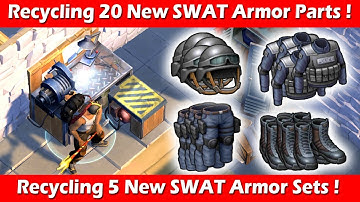 Recycling 20 New Full Durability SWAT Armor Parts ! Last Day On Earth Survival