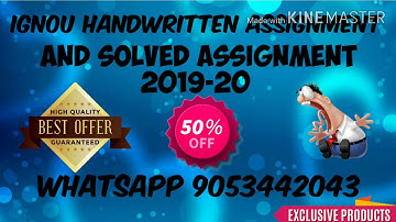 BPCC 131 SOLVED ASSIGNMENT 2019-20 || IGNOU