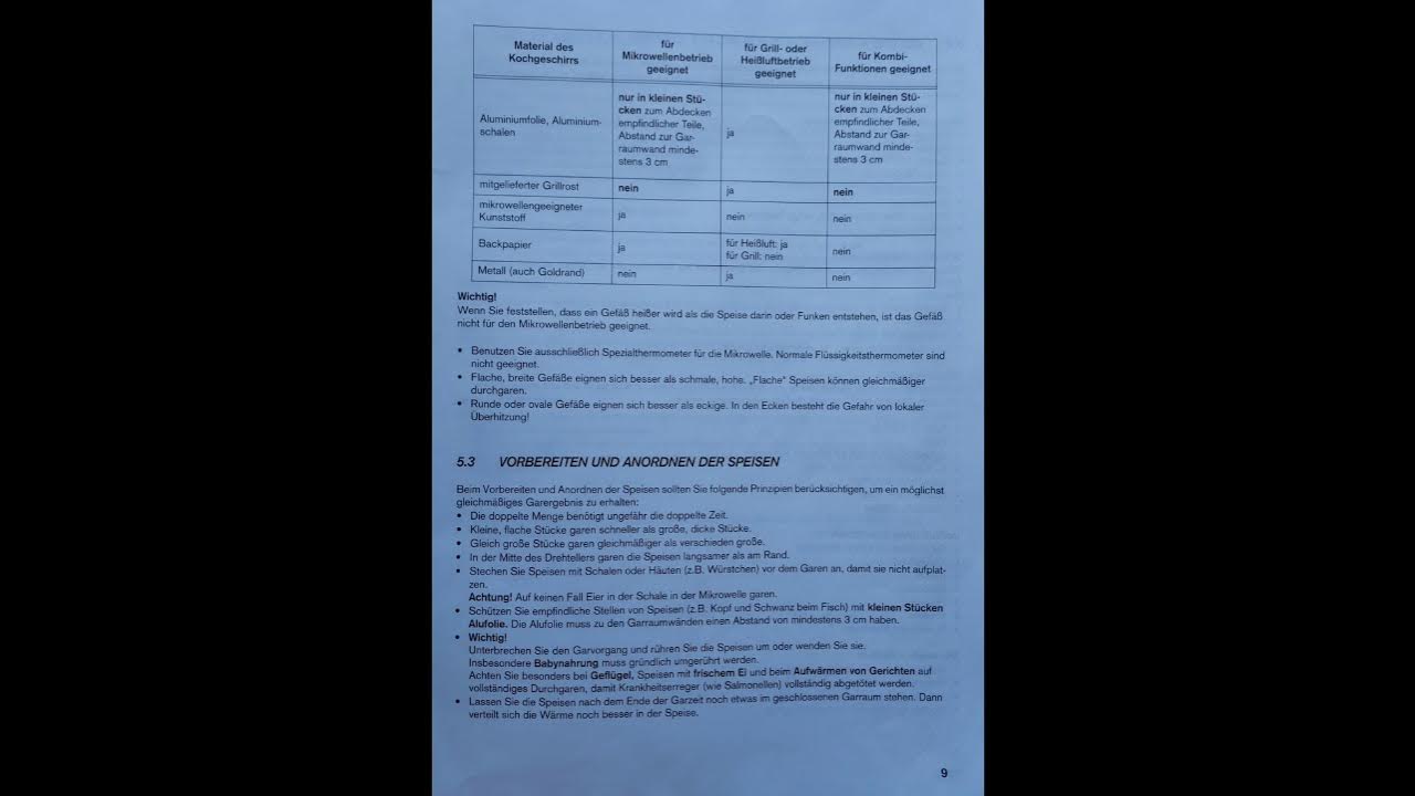 Mikrowelle FIF MW 05 Bedienungsanleitung - YouTube