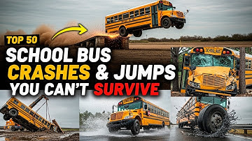Top 50 School Bus Jumps & Crashes – BeamNG Drive Bus Madness Compilation