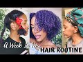 A WEEK IN MY NATURAL HAIR ROUTINE | MY NIGHTTIME + MORNING ROUTINES!