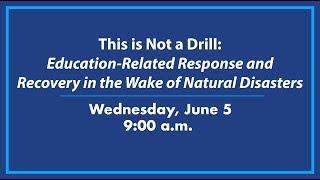 Education-Related Response and Recovery in the Wake of Natural Disasters