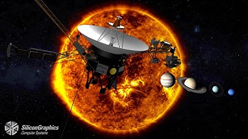 Rendering the Voyager Probe and Solar System in Maya 6.5 on an SGI tezro