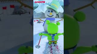 Slalom Skiing Pov Gummy Bear Winter Wonderland #Shorts #Pov #Skiing