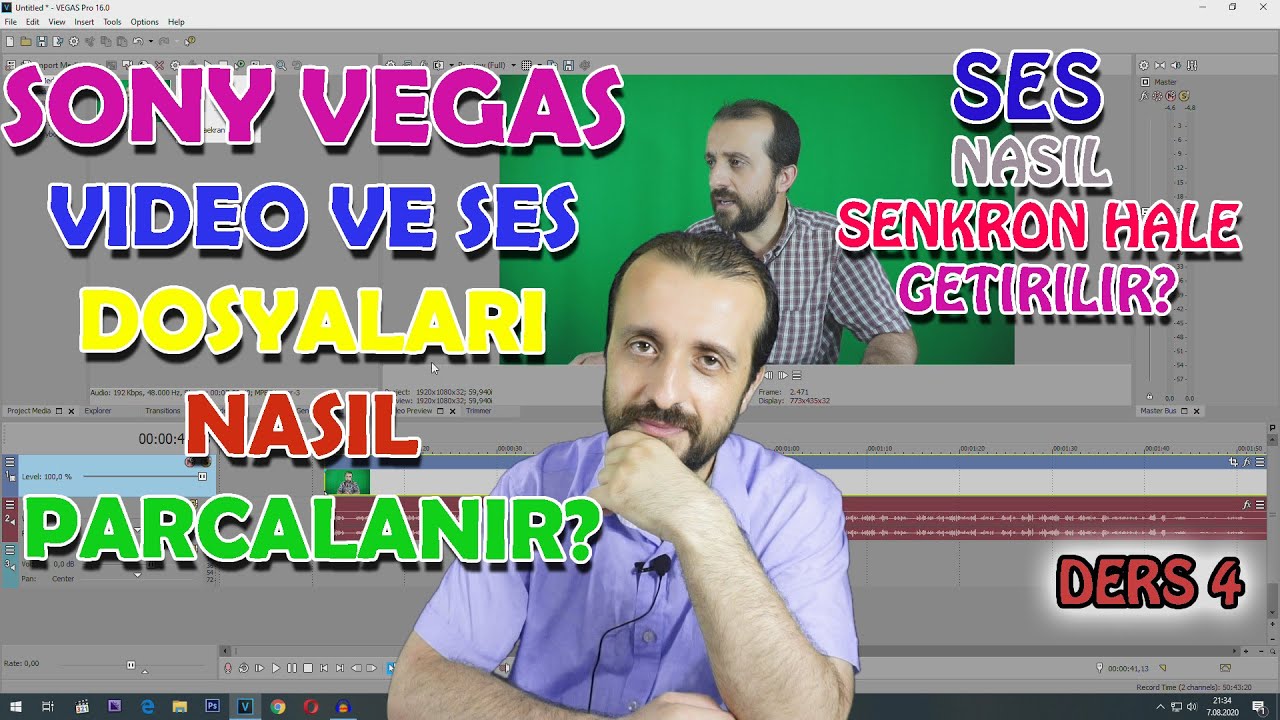 SONY VEGAS PRO VİDEO KESME KIRPMA BİRLEŞTİRMEK, VİDEO VE SESİ AYIRMA, SONY VEGAS PRO DERSLERİ #4