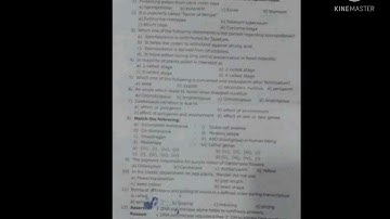 12th pure science botany first revision questions paper original