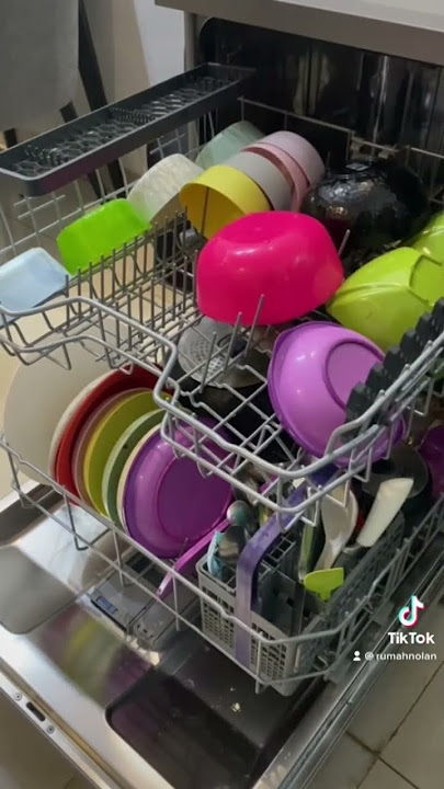 Review of washing dishes using a machine 👍 #dishwasher #dishwashingmachine