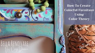 How To Create Colorful Furniture Using Color Theory | Using A Color Wheel While Painting Furniture