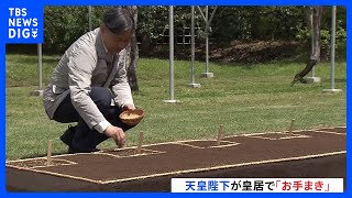 天皇陛下が種籾の「お手まき」 皇居で伝統の稲作が今年も始まる｜TBS NEWS DIG