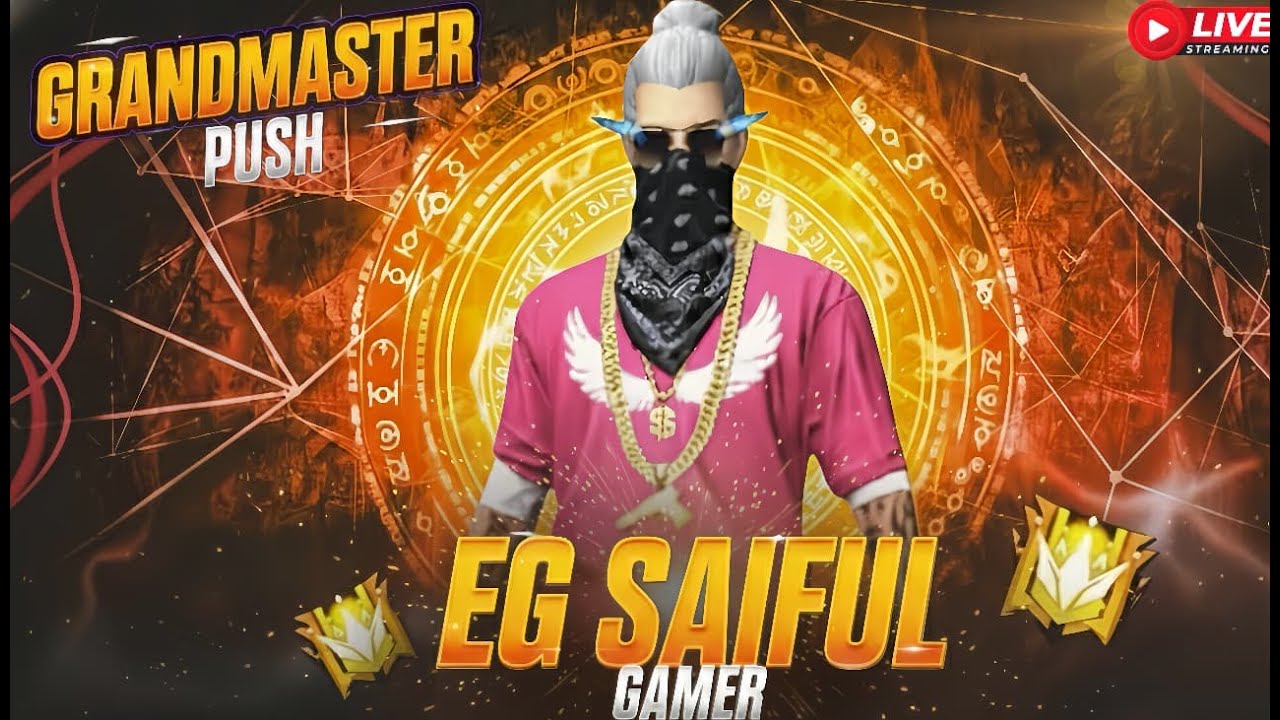 Free Fire LIVE With EG Saiful | Rank Push, Funny Moments & Epic Fights 🎯