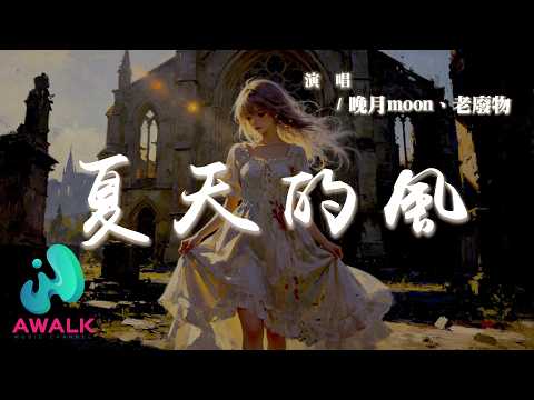 晚月moon、老廢物 - 夏天的風『能不能就對著我說愛我，能不能就陪著我天長地久。』【動態歌詞 | Pinyin Lyrics】【AWALK MUSIC】