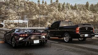 Forza Horizon 6 Drag Race: RAM SRT-10 Twin-Turbo vs Aventador SVJ