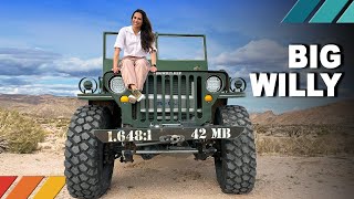 BIG WILLY: Giant Nearly 2-to-1 Scale 1942 Willys MB Flatfender Jeep | EP33
