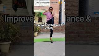 improve body balance &amp; stability 🧘💪#yoga #motivation #exercise #shorts Day22