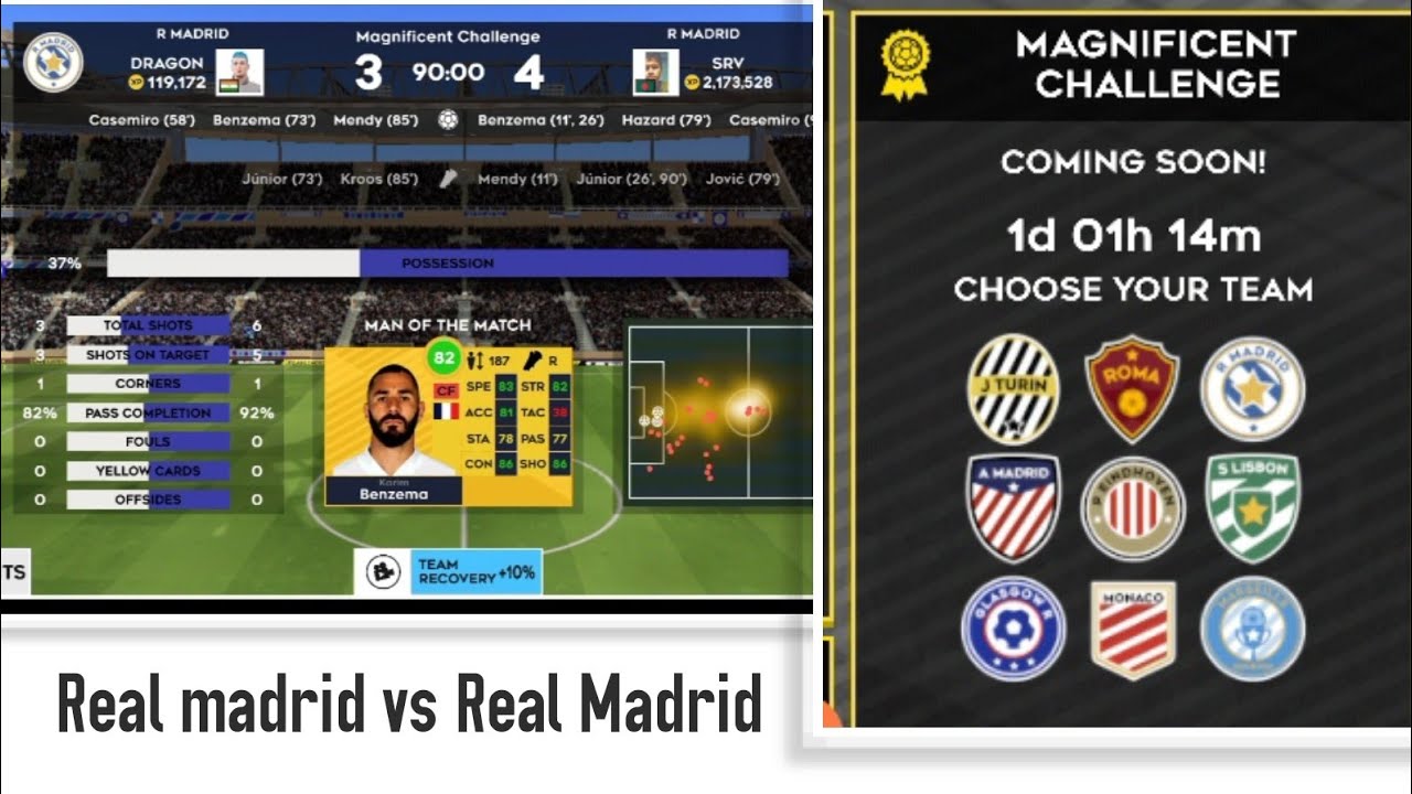dls 22 Magnificent Challenge | Real vs Real online
