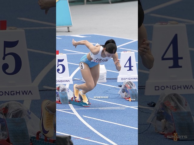 두번의 부정출발 또뛰어?  여자육상 최고스피드 김주하
