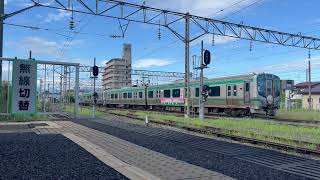 【4K】E721系出区・会津若松駅発車(発車メロディ・警笛あり)