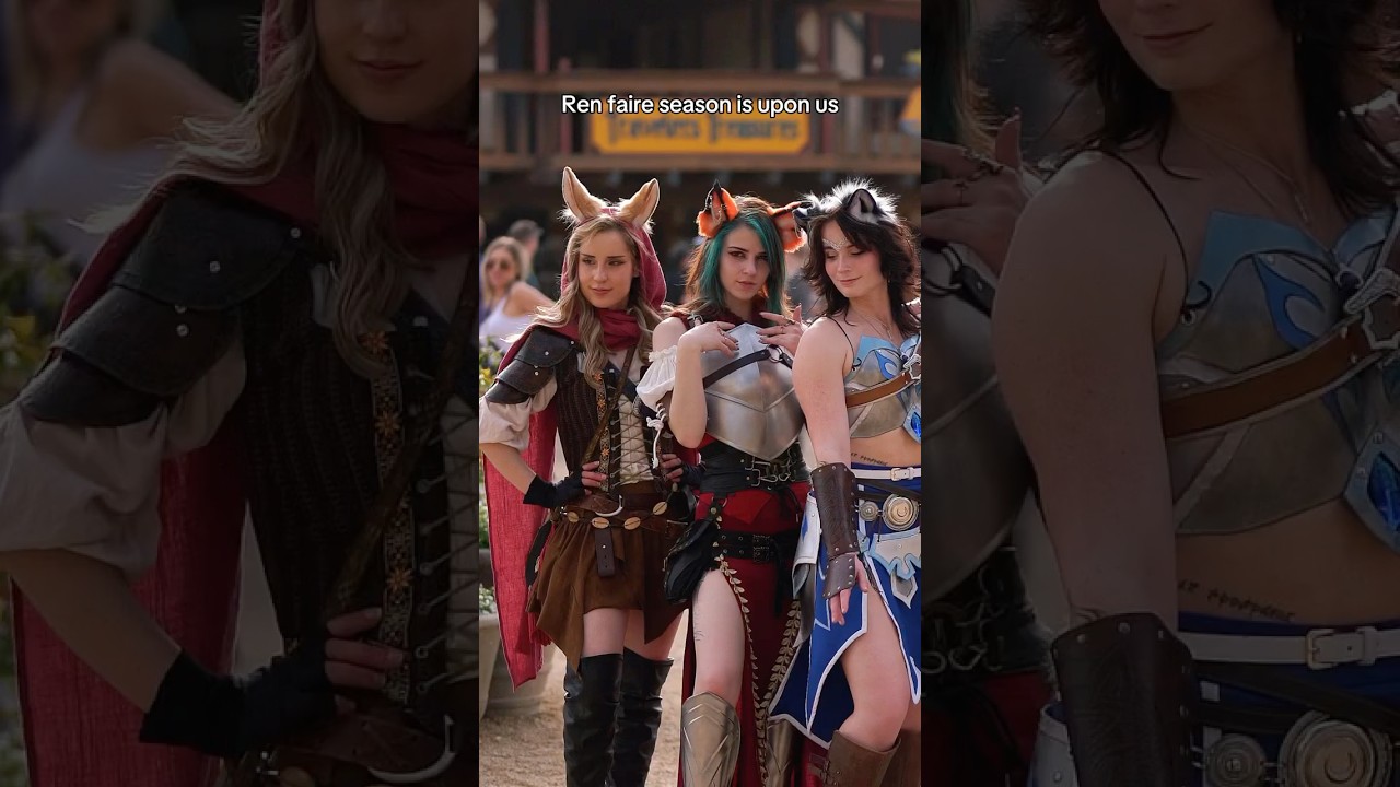Warmer weather for ren faires 😌🤌 @prototype_fox @Athena_grimes @Dajackies @halcybella