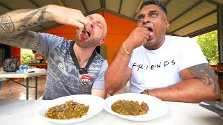 Exotic BUSH FOOD in TRINIDAD!! Curry Armadillo & Iguana in Caura, Trinidad!!