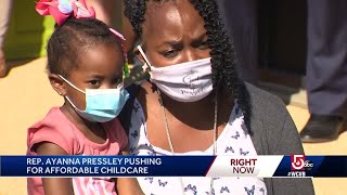 Rep. Pressley makes case for affordable, accessible childcare