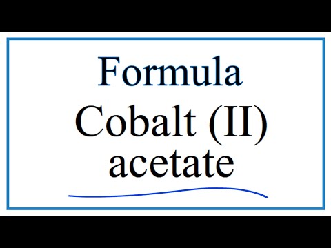Video: Quali sono i composti comuni del cobalto?
