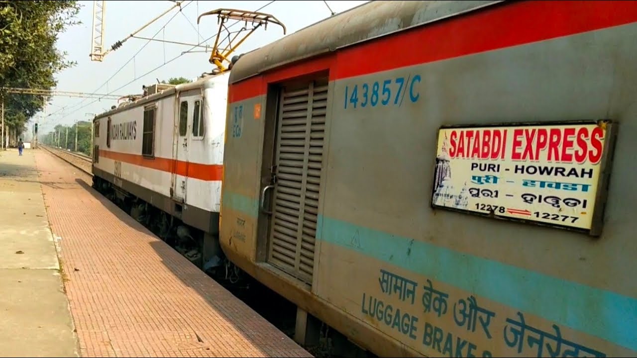 Puri - Howrah - Puri Shatabdi Express Passing Howrah - Kharagpur Line