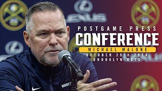 Coach Malone Full Postgame Press Conference vs. Brooklyn Nets 🎙 | 10/29/24