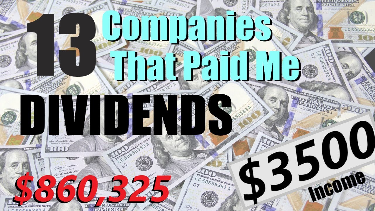 $3500 Passive Income in One Month | The 13 Companies that Paid Me Dividends in January 2021