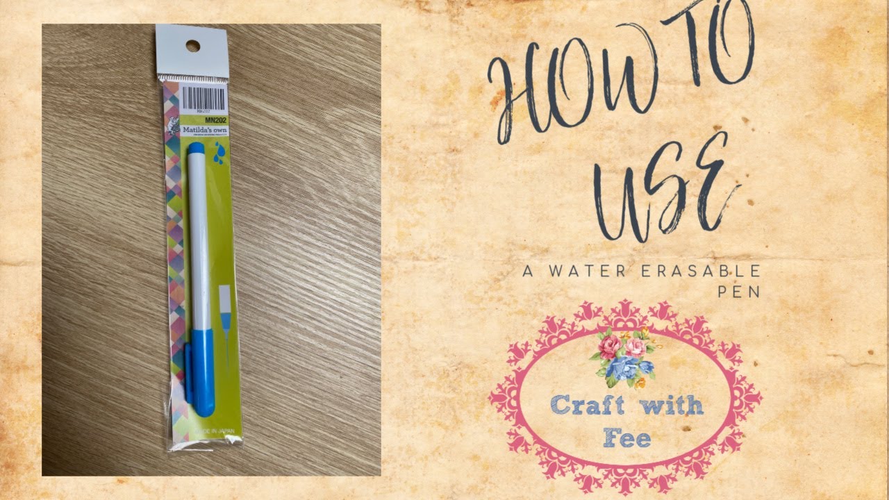 Water and Air Erasable Fabric Marking Pen - Sewing By Sarah