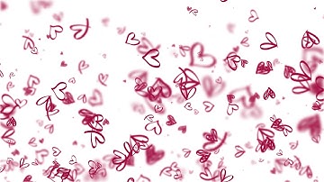 60:00 Minutes / Hand drawn Heart Shapes Background  Featuring Valentine’s Day 4K (Free)