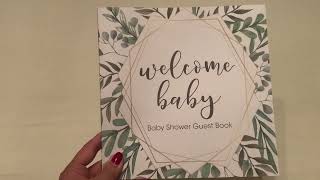 Baby Shower Guest Book - Welcome Baby - Unboxing