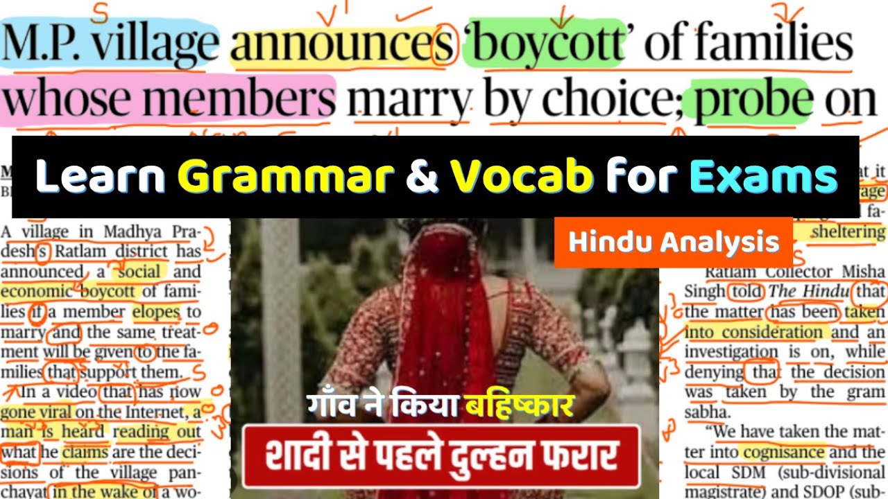 The Hindu Newspaper Analysis | 28 Jan 2026 Newspaper | Learn English Grammar & Vocab