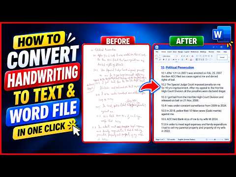 How to Convert Handwriting to Text & Word File in One Click | Handwritten Notes to Word