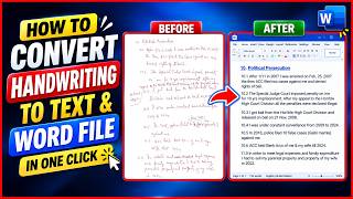 How to Convert Handwriting to Text & Word File in One Click | Handwritten Notes to Word