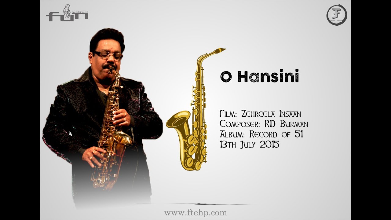 O hansini Saxophone Cover by Shripad Solapurkar Record of 51 YouTube