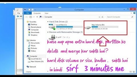 how to delete and merge hard disk partition | increase partition size | hard drive | in hindi/ urdu