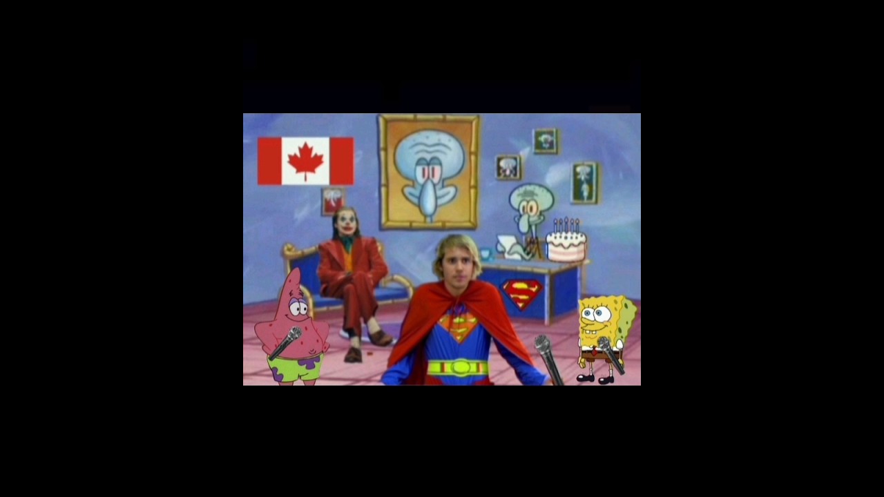 Joker vs Justin Bieber Superman on Squidward Chat #shorts #joker #spongebob