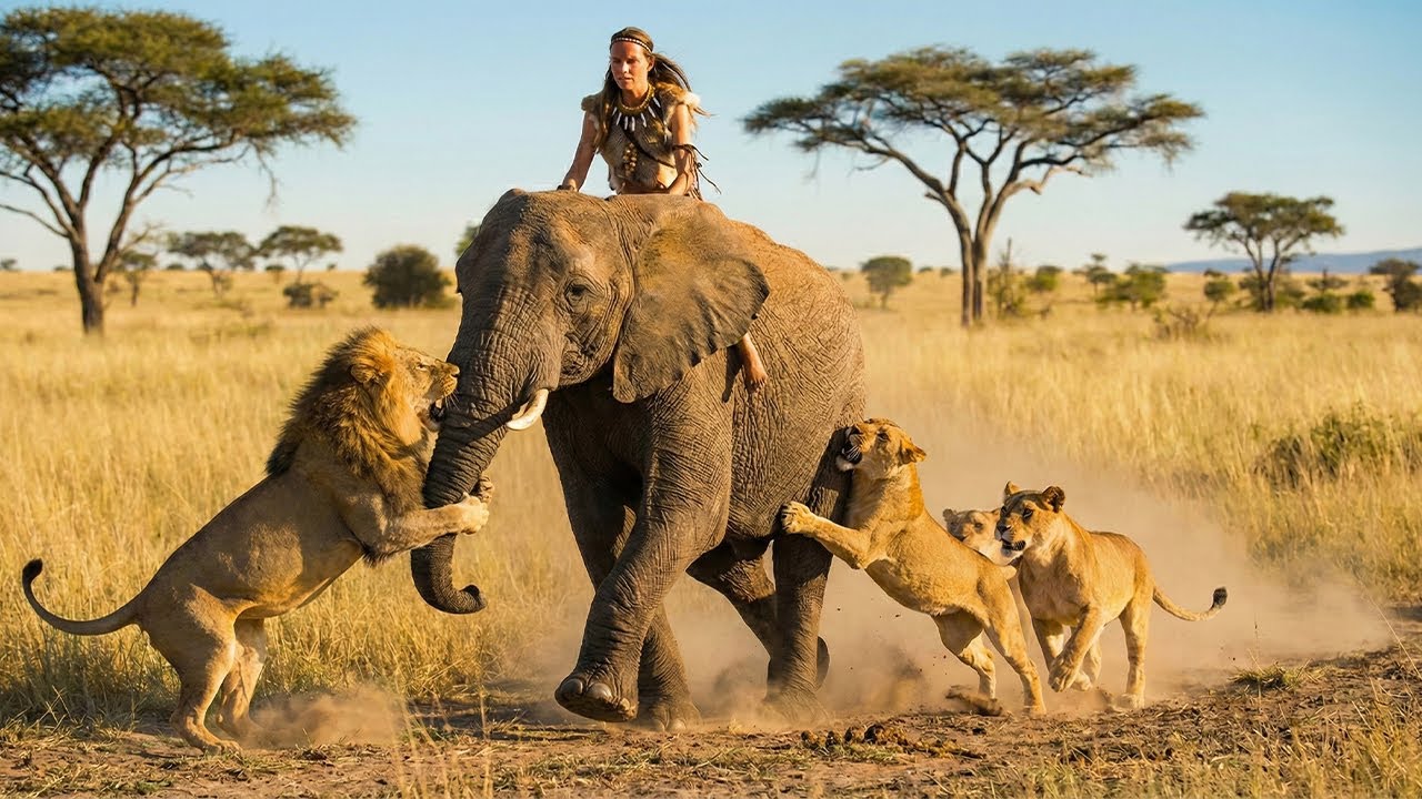 Life Million Years Ago: Trapped Elephant Saved by Brave Prehistoric Girl