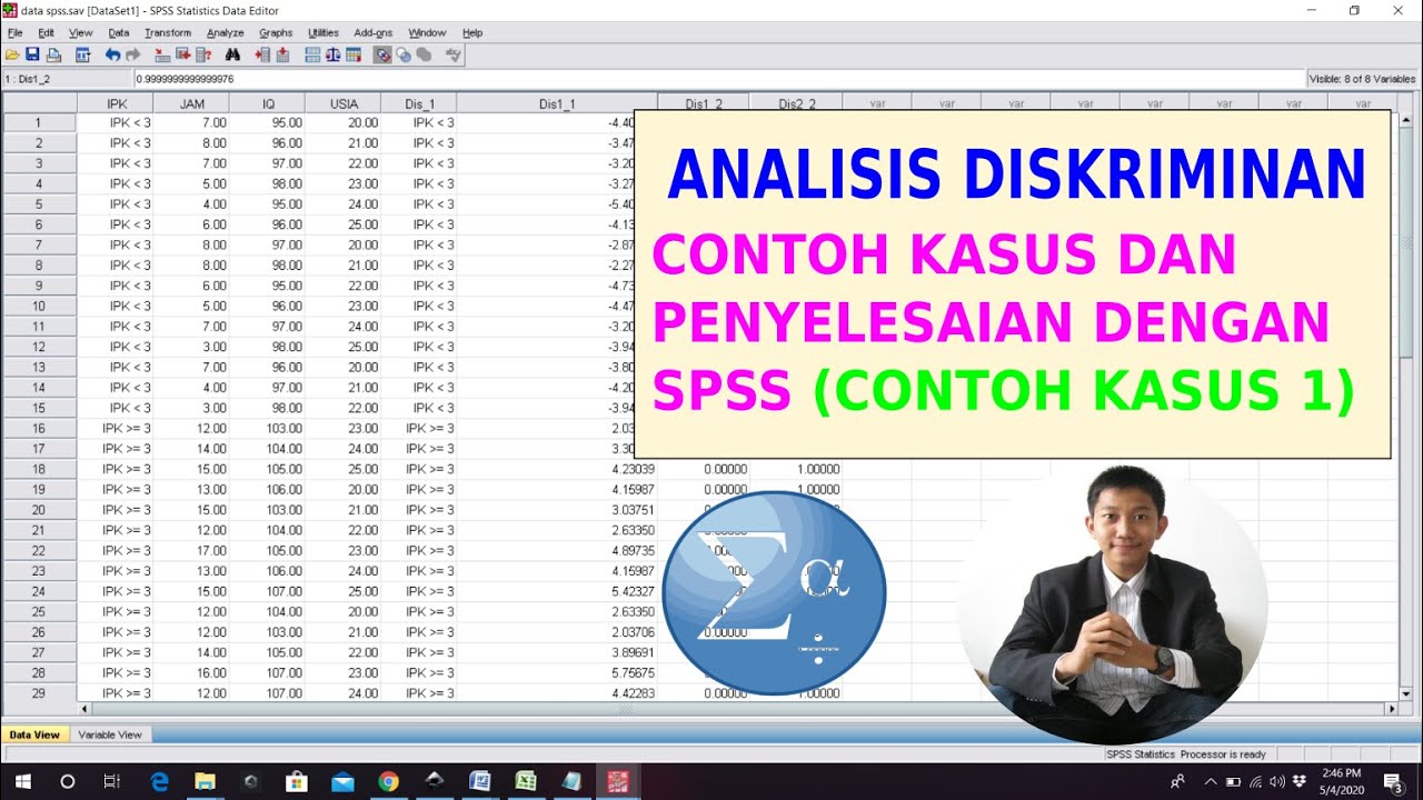 Analisis Diskriminan Contoh Kasus Dan Penyelesaian Dengan Spss Youtube