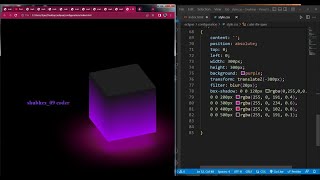MAKE A 3D CUBE GLOWING EFFECT ANIMATION USING HTML AND CSS