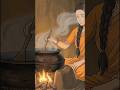 Calm, relaxing, cozy, peaceful ASMR video of campfire dinner. #ghiblistyle #cozy #asmrvideo