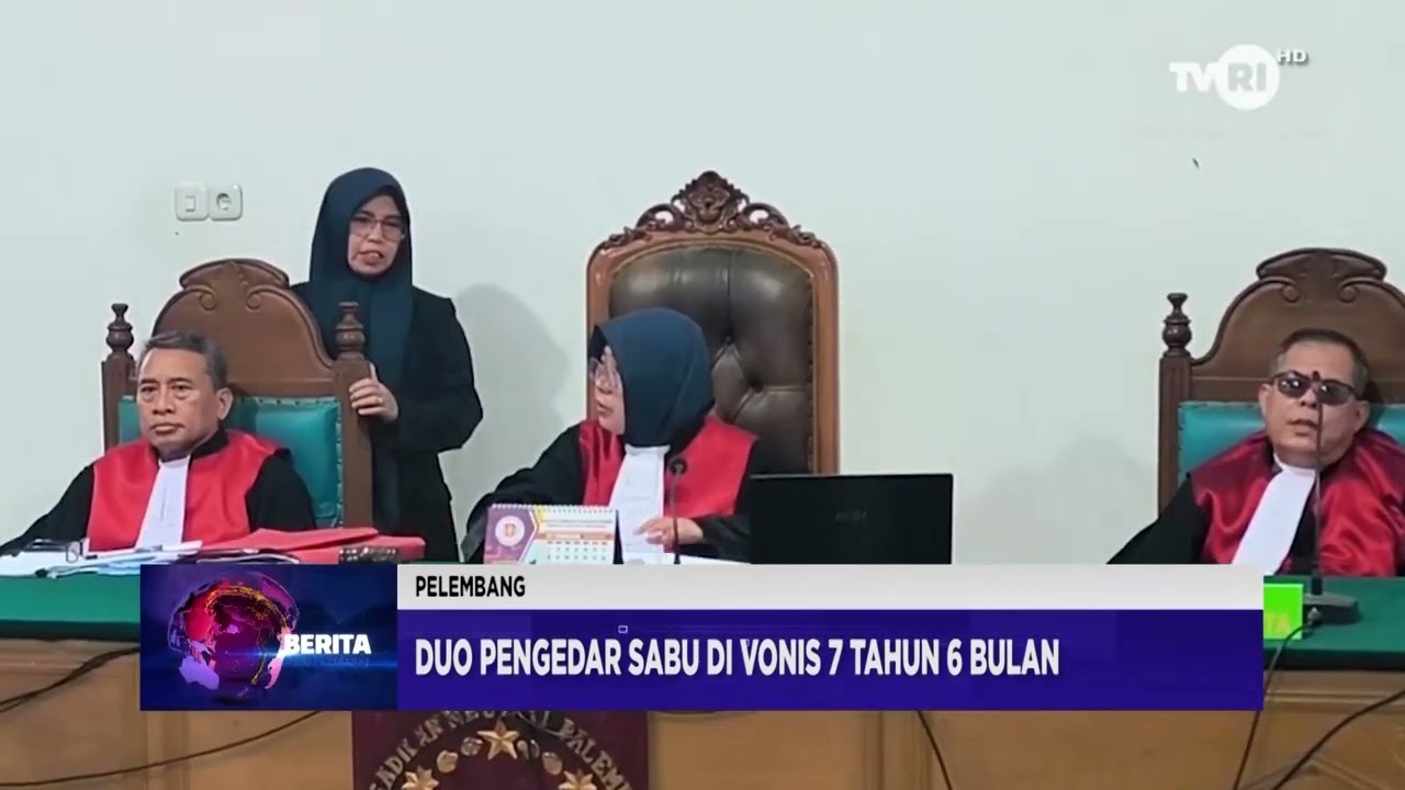 SUMSEL HARI INI - DUO PENGEDAR SABU DIVONIS 7 TAHUN 6 BULAN