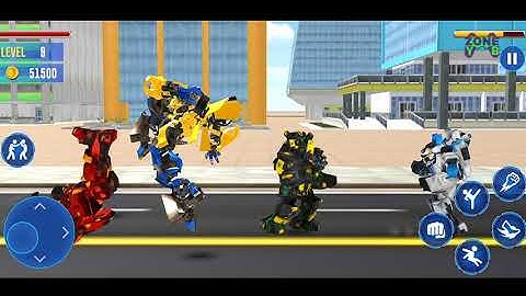 Helicopter Robot Excavator Multiple Transform: Classic Mode Game #2 - Android Gameplay