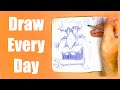 I DREW everyday for a YEAR (sketchbook tour)